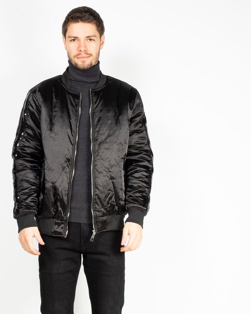 Men Black Padded jacket  1927301009
