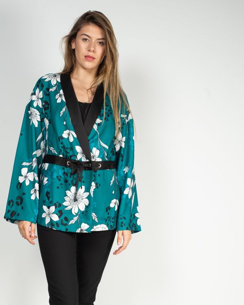 Women Green Cotton Blouse 1935801033