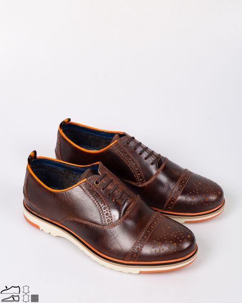 Men Brown Leather shoes 1947901002
