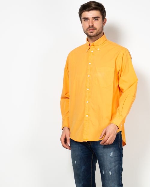 Men Orange Cotton shirt 1953402004