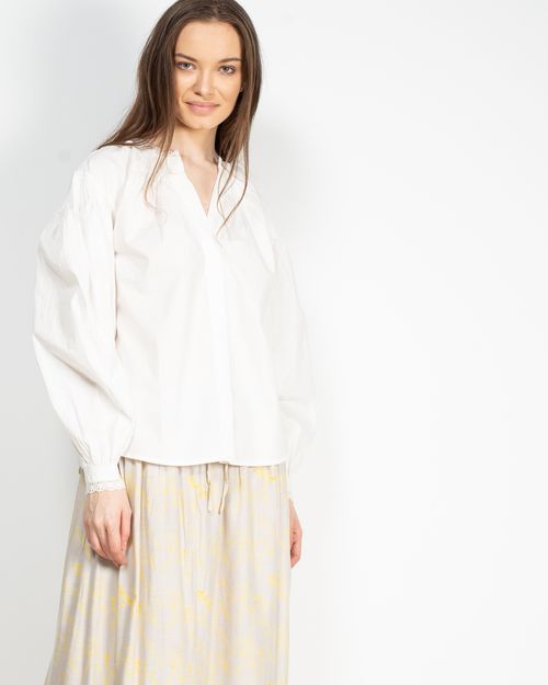 Women White Cotton blouse 8430493095
