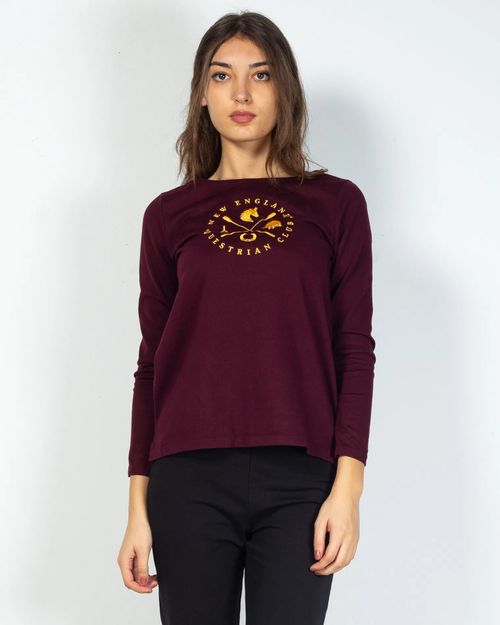 Women Burgundy Cotton top IN2012014