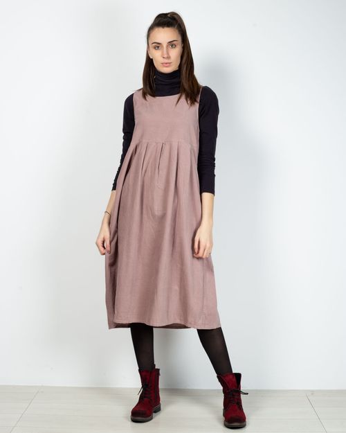 Women Pink Cotton dress N903006011