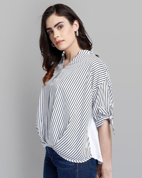 Women White Cotton Top IN21083083