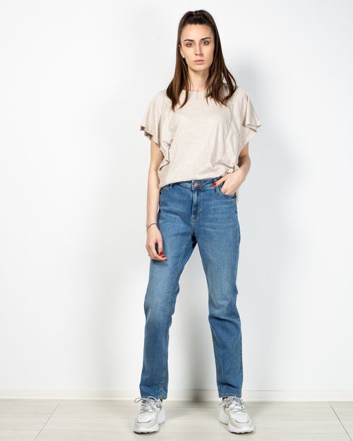 Women Blue Cotton Blend T1SK101006