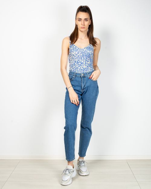 Women Blue Cotton Blend Jeans T1SK101017