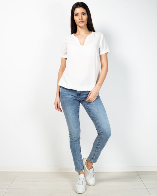Women Blue Cotton Blend T1SK101009
