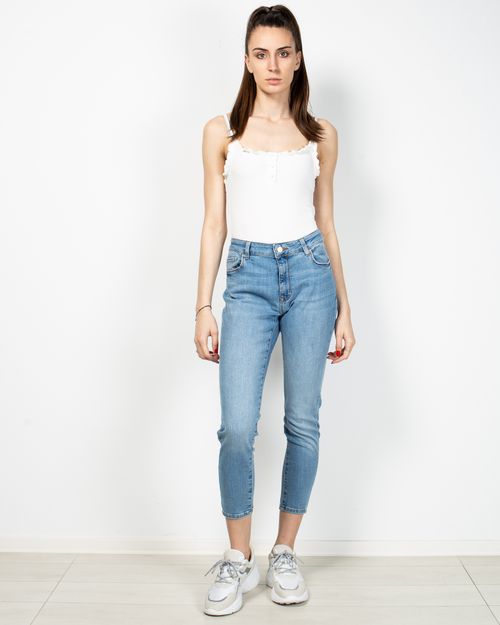 Women Blue Cotton Blend Jeans T1SK101010