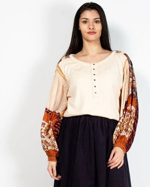 Women White Beige Top N903928022