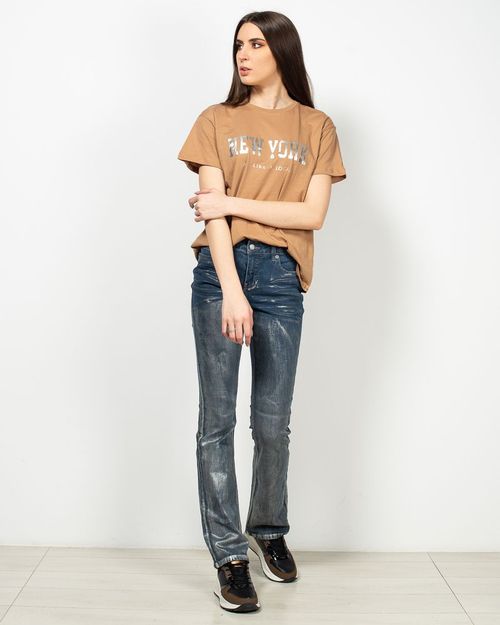 Women Blue Cotton Jeans 2007501012