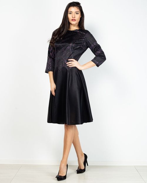 Women Black Polyester Dress 2030901172