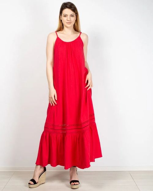 Women Pink Cotton Dress N903927002