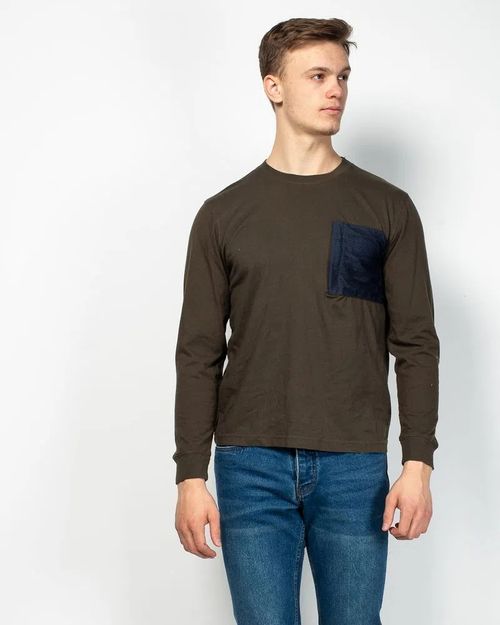 Men Green Cotton T-Shirt 2107003011