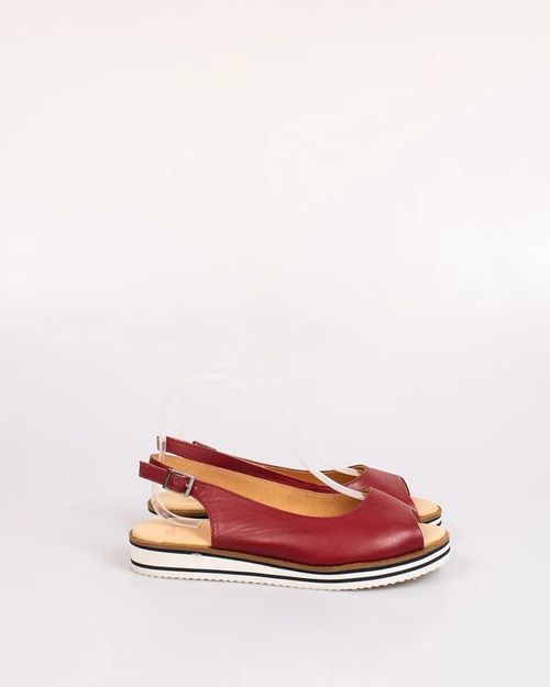 Women Red Leather Sandal IN21185185