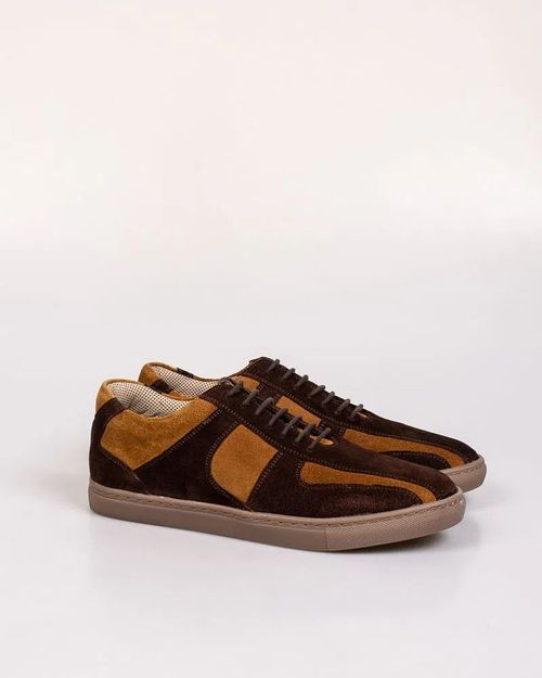 Men Brown Leather Sneakers IN21052052