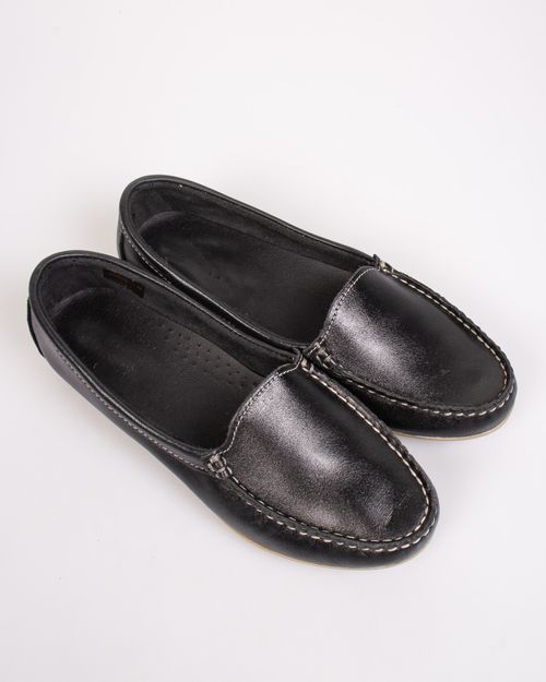 Women Black  Leather Loafer 2106201035