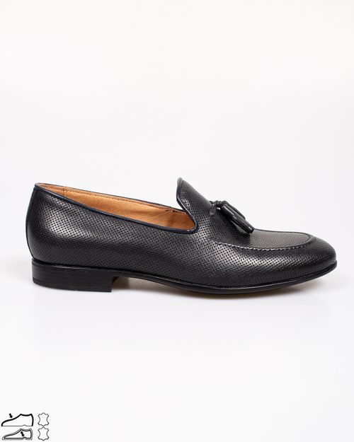 Men Black Leather loafer 2112401015
