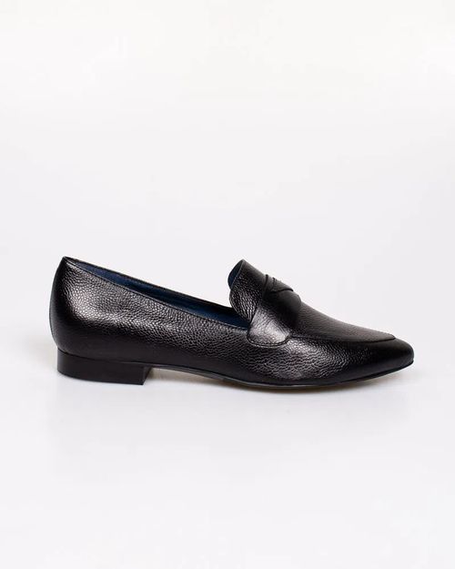 Women Black Leather Loafer 2121201047