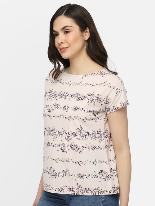 Women Beige Cotton Top IN21246246
