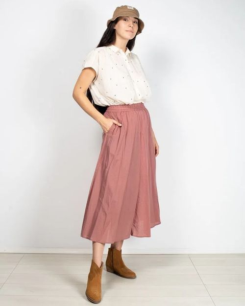 Women Pink Cotton Skirt N904238016