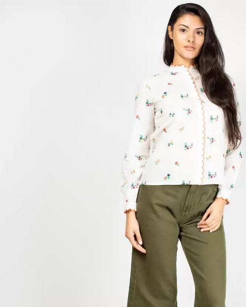 Women White cotton top N902745001
