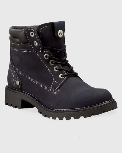 Women Black leatherette boot IN21199199