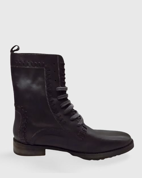 Women Blue Leather Boot IN2023023