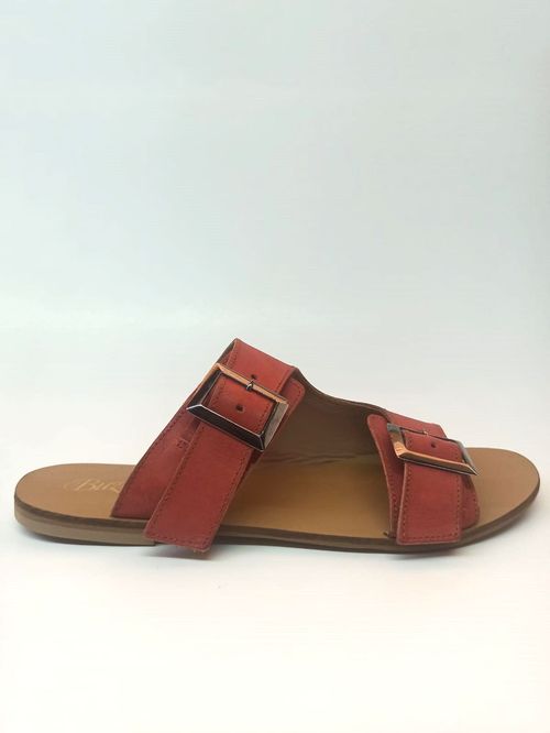 Women Red Leather Slipper IN22369369