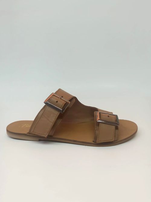 Women Beige Leather Slipper IN22373373