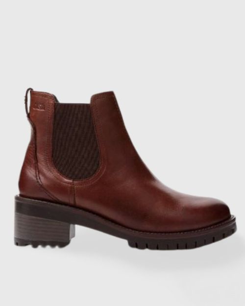 Women Brown Leather Boot IN2012011