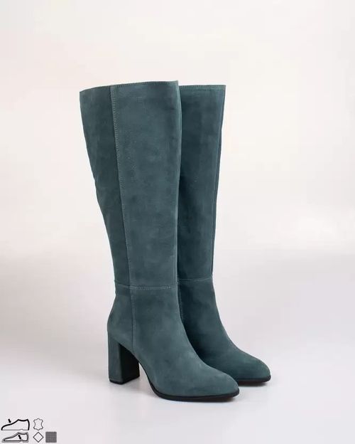 Women Green Leather Long boot N903601001