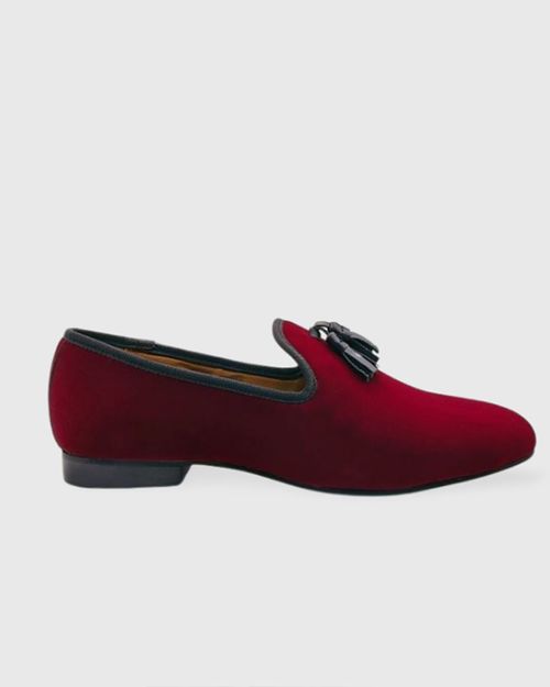 Men Red Velvet Loafer IN21029029