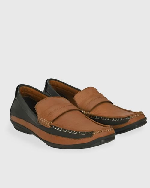 Men tan Leather Loafer IN2012018162