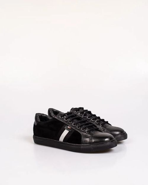 Men Black Leather Sneaker IN21013013