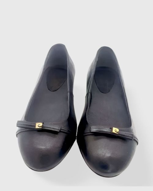Women Black Leather Bellerinas IN21167167