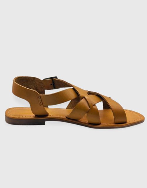 Women Tan Leather Sandal  IN21020020