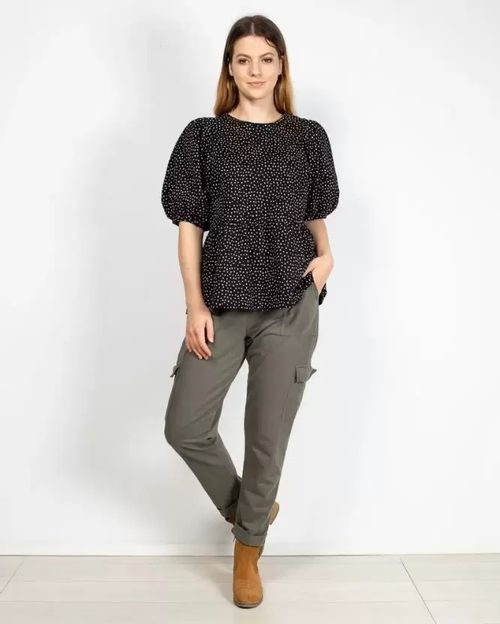 Women Green Cotton Trousers N904204002
