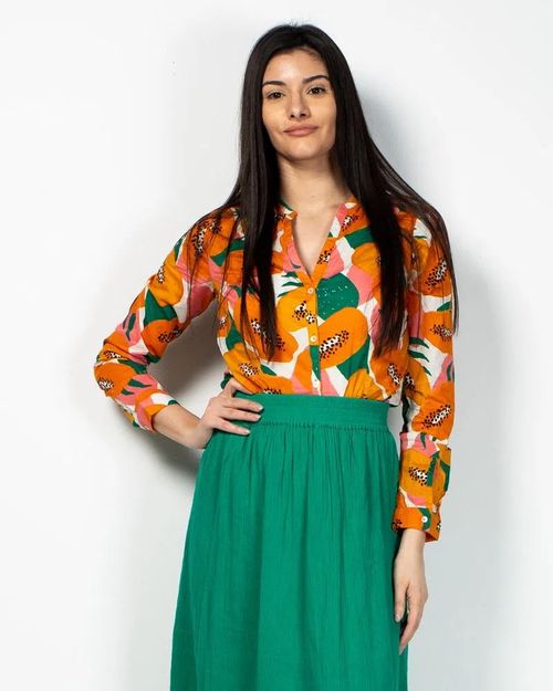 Women Multicolor Cotton Top 2107014008