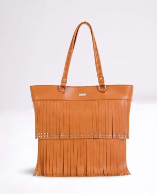 Women Brown Leatherette Tote bag M1577301001