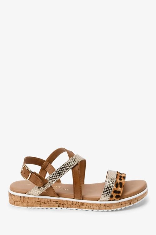 Women Brown Leather Sandal IN22374374