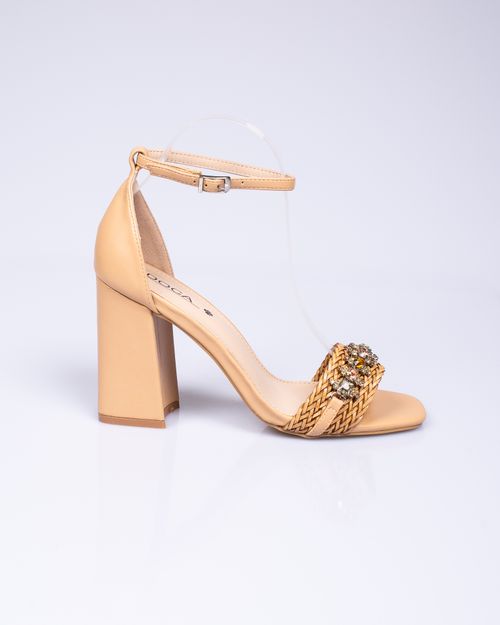 Women Beige synthetic sandal 22MNB01033