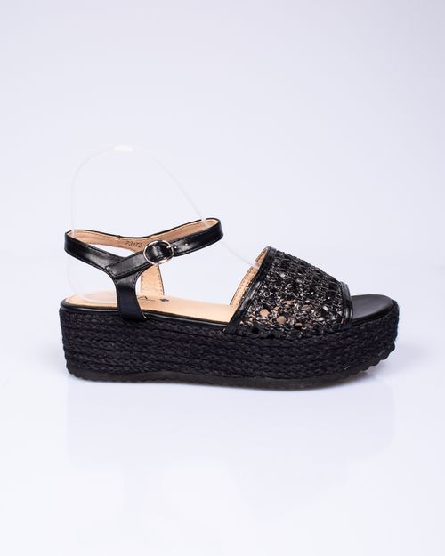 Women Black synthetic sandal  22MNB01009