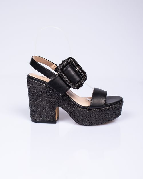 Women Black synthetic sandal 22MNB01041
