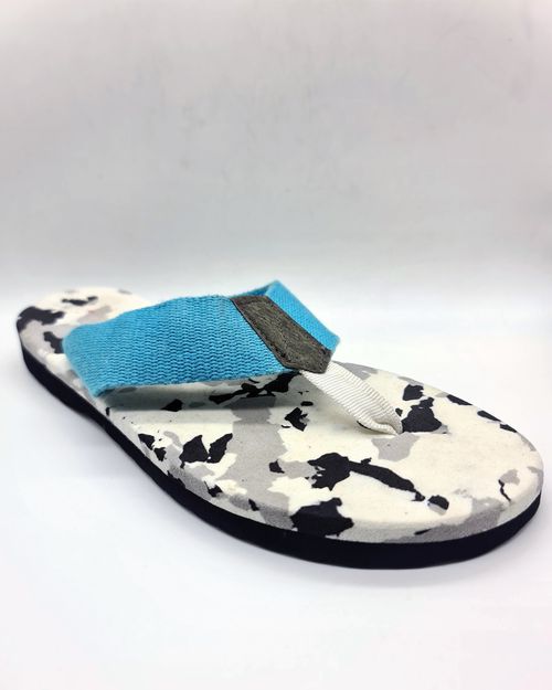 Men white leather slipper IN22375375
