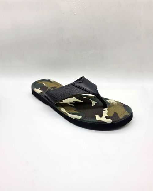 Men Green Leather Slipper IN22376376