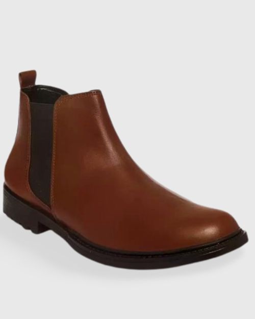Men Brown Leather Boot IN223923921