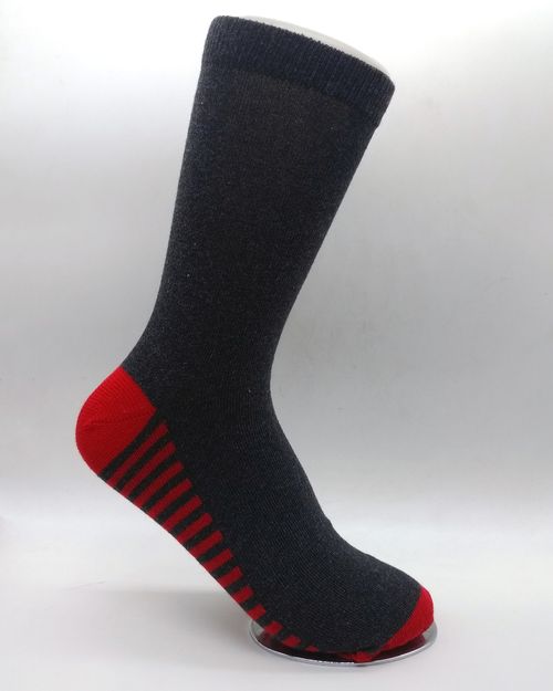 Women Red Cotton Socks INRSTRIPES