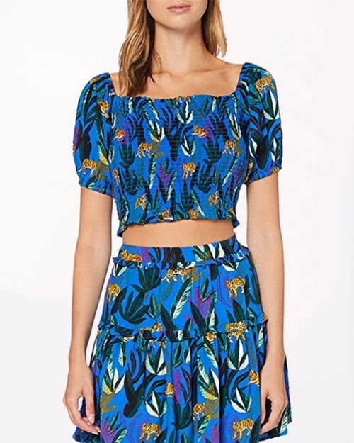 Women Blue Cotton Top IN22395395