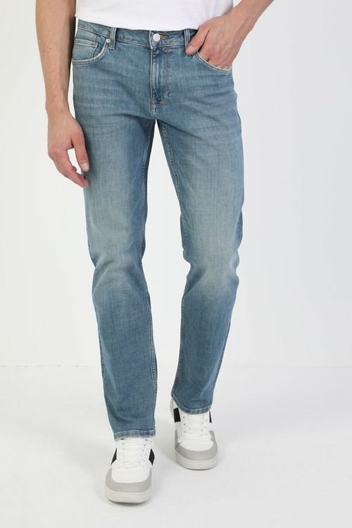 Men Light Blue Cotton Jeans 1049587