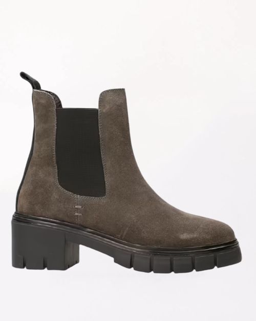 Women Grey Leather Boot IN21216216